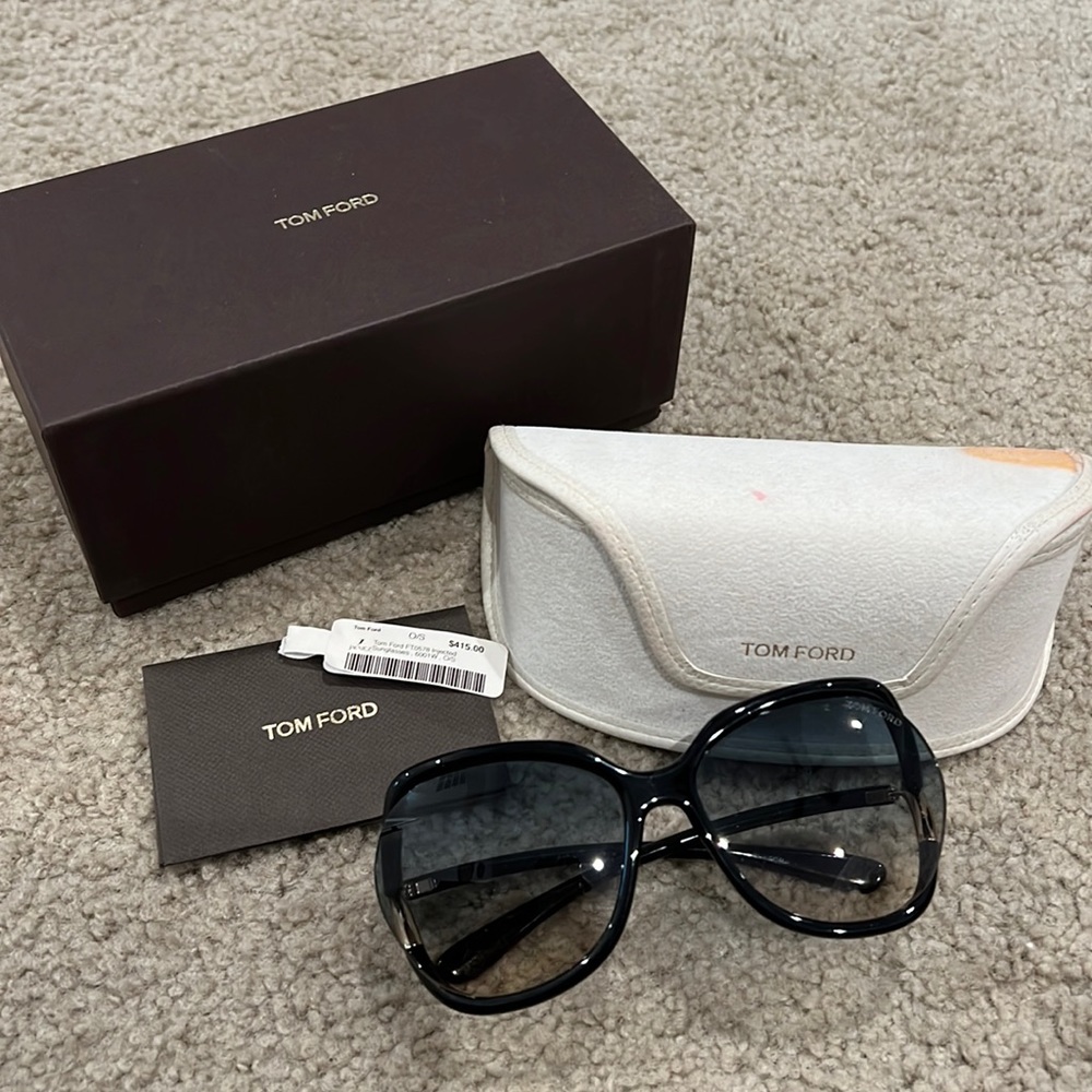 Tom Ford NWT FT0578 Injected Sunglasses black and gold.